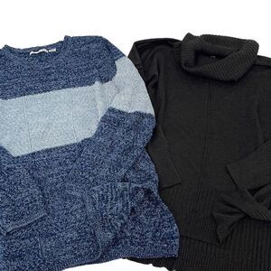 Eight Eight Eight / Cupio Womens Pullover Sweater Bundle Of 2 Charcoal Blue Size